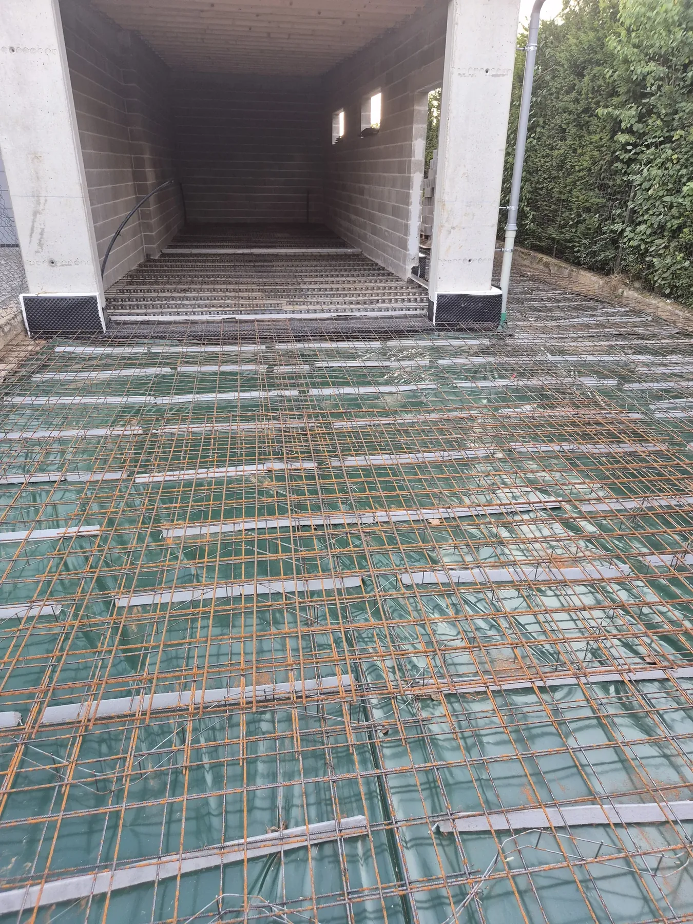 Bewehrte Fläche für Betonarbeiten in Koerich, Luxemburg
